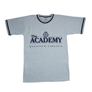 Vintage FBI National Academy Ringer T-Shirt – Quantico VA – Made in USA – Size L